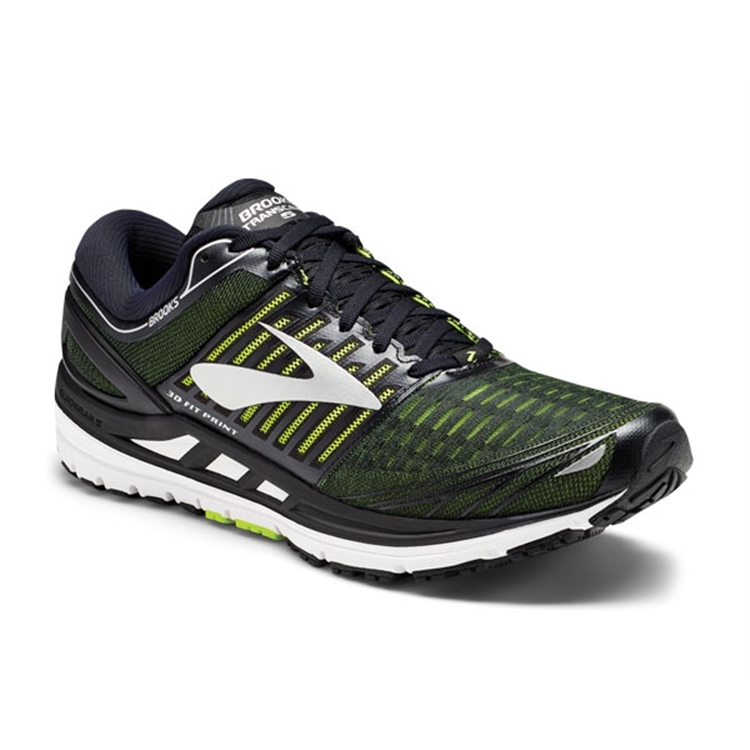 brooks Men's Transcend 5 Black / Nightlife / Silver