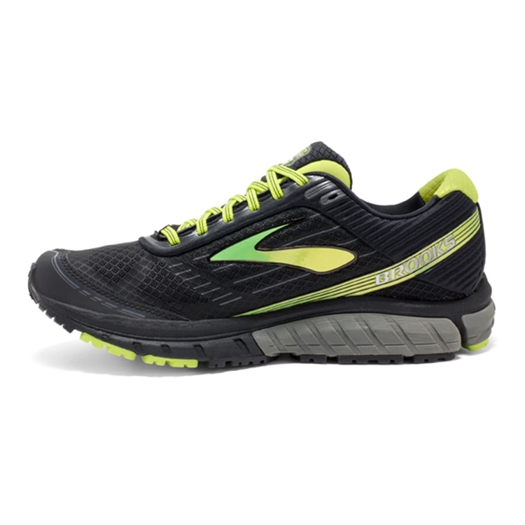 brooks Men\'s Ghost GTX 9 Castlerock / Lime Punch / Black