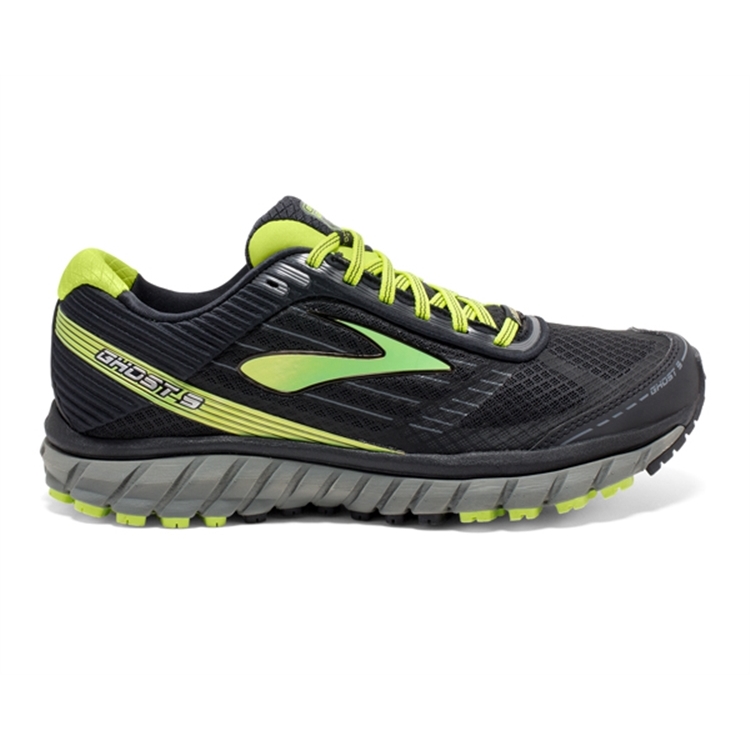 brooks Men\'s Ghost GTX 9 Castlerock / Lime Punch / Black