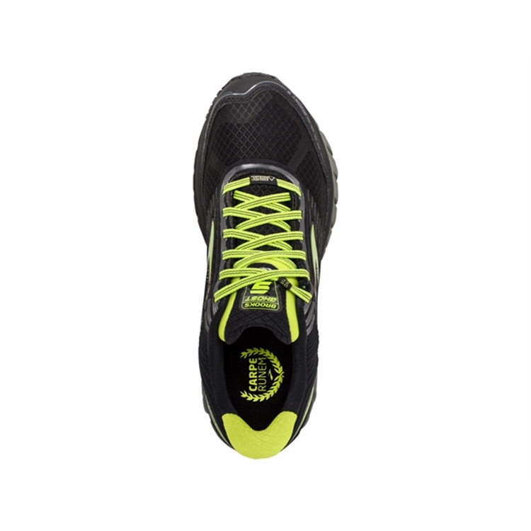 brooks Men\'s Ghost GTX 9 Castlerock / Lime Punch / Black