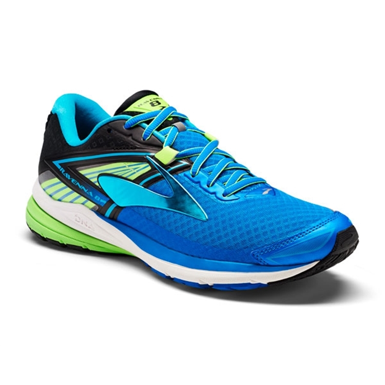 brooks Men\'s Ravenna 8 Blue Lemonade / Black / Green