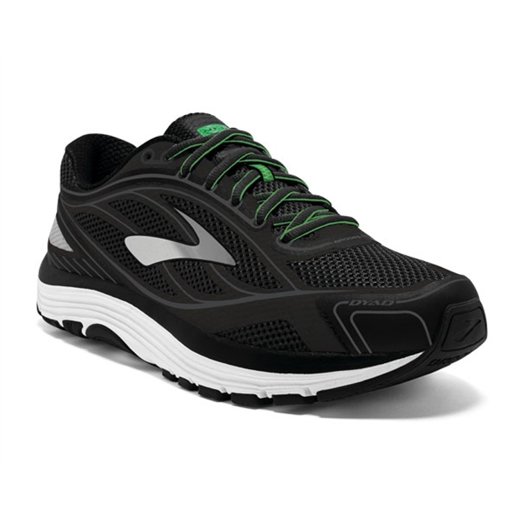 brooks Men\'s Dyad 9 Black / White / Green