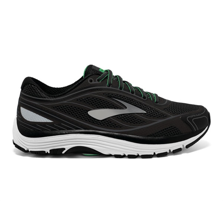 brooks Men\'s Dyad 9 Black / White / Green