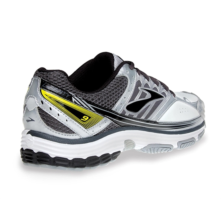 brooks Men\'s Liberty 9 Leather Sulphur Spring / Black / Silver