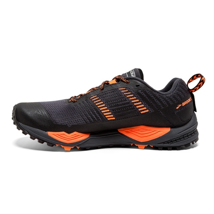 brooks Men\'s Cascadia 13 Grey / Black / Orange