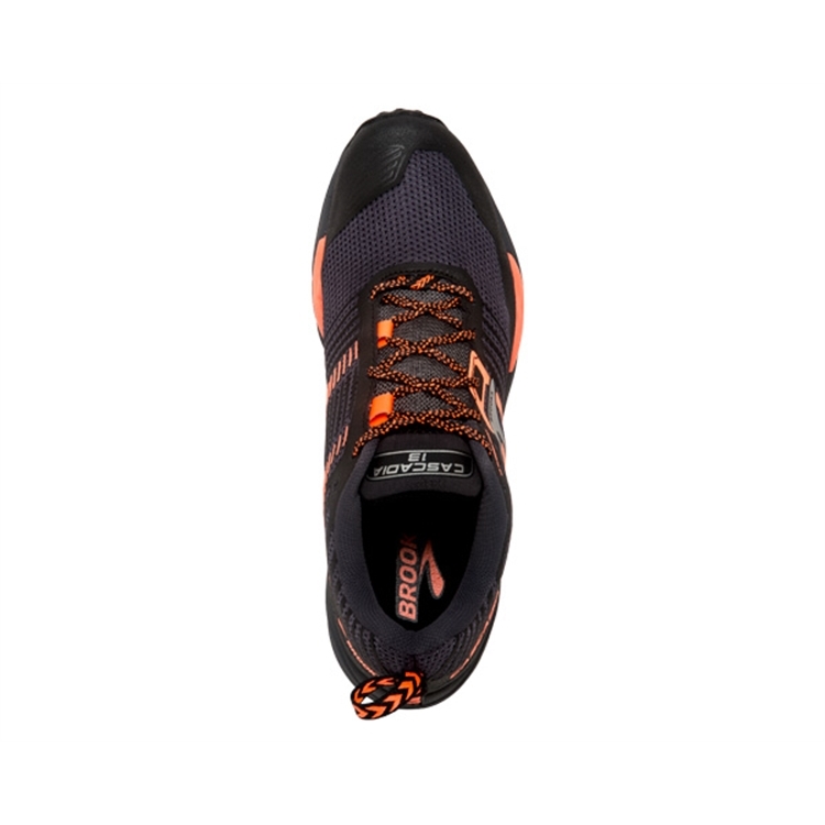 brooks Men\'s Cascadia 13 Grey / Black / Orange