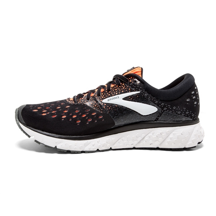 brooks Men\'s Glycerin 16 Black / Orange / Grey