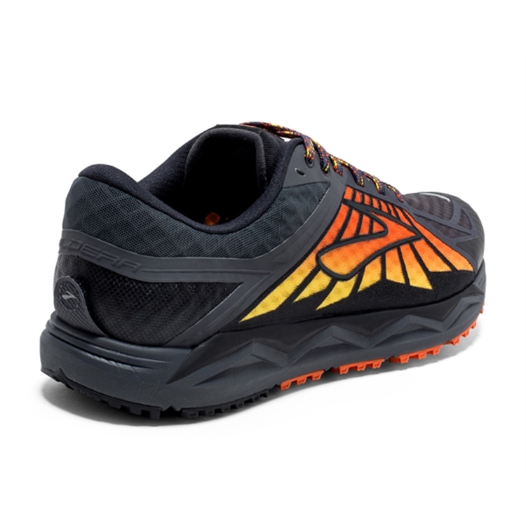 brooks Men\'s Caldera Black / Red / Orange