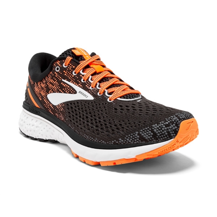 brooks Men\'s Ghost 11 Black / Silver / Orange