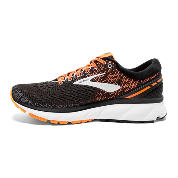 brooks Men\'s Ghost 11 Black / Silver / Orange