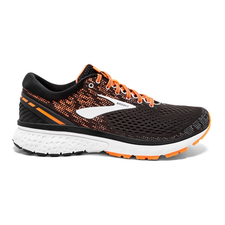 brooks Men\'s Ghost 11 Black / Silver / Orange