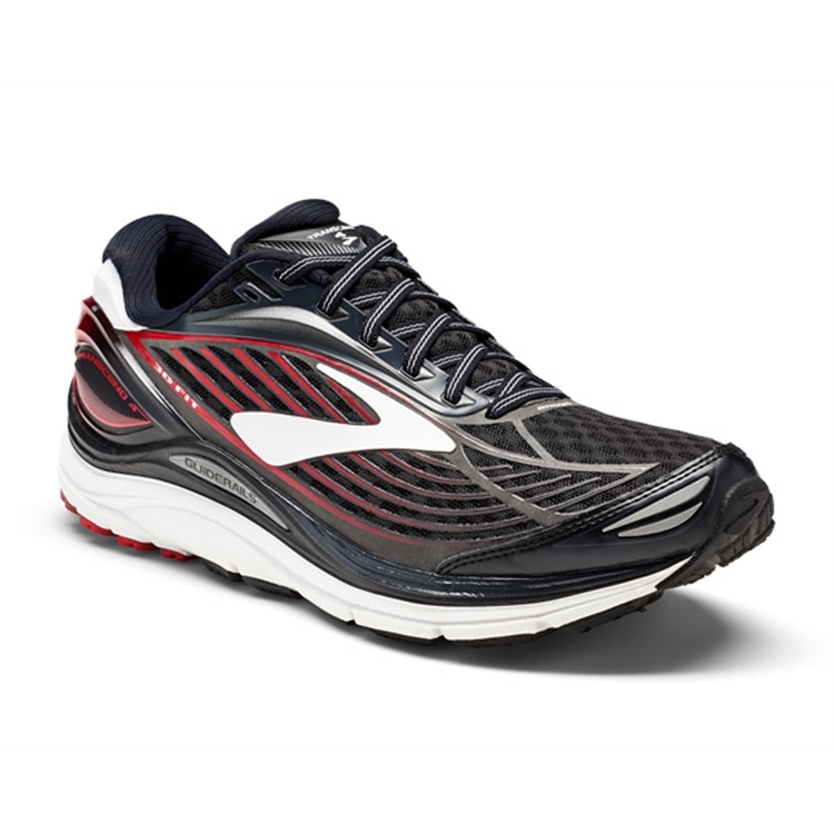 brooks Men\'s Transcend 4 Black / Anthracite / Toreador