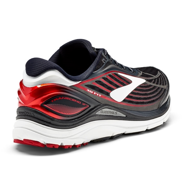 brooks Men\'s Transcend 4 Black / Anthracite / Toreador