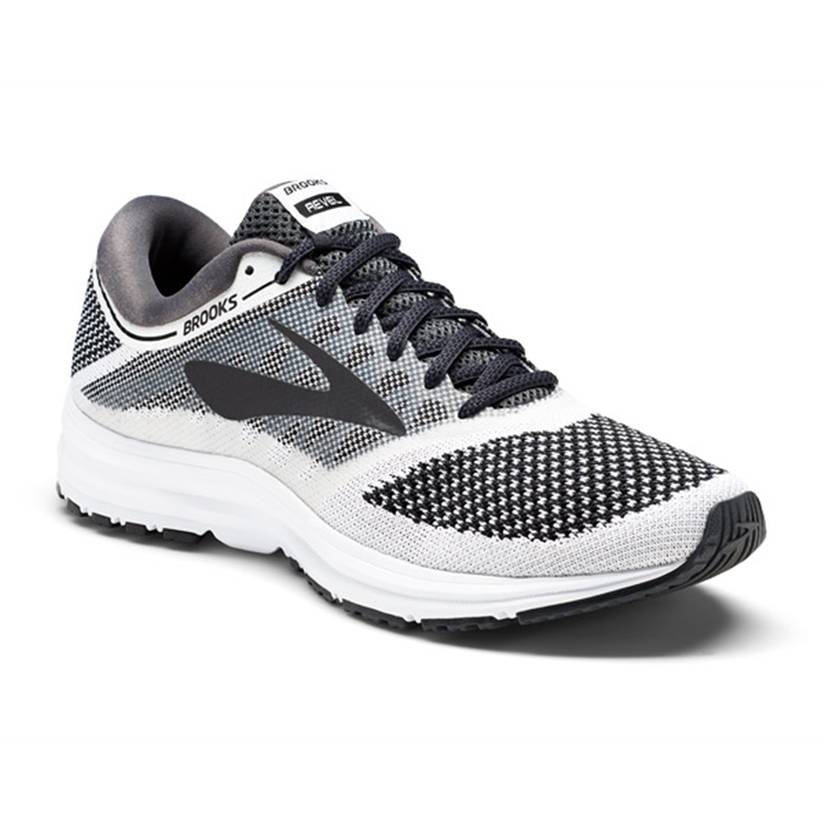 brooks Men\'s Revel White / Anthracite / Black