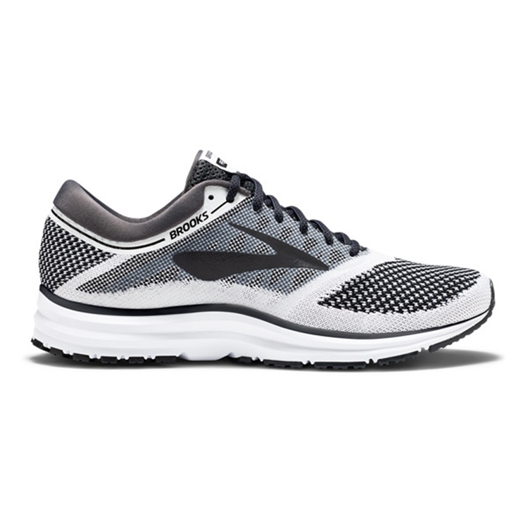 brooks Men\'s Revel White / Anthracite / Black