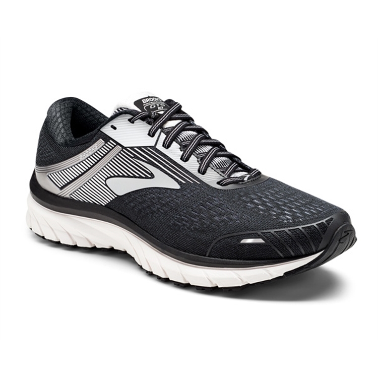 brooks Men\'s Adrenaline GTS 18 Black / Silver / White