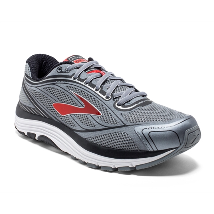 brooks Men\'s Dyad 9 Grey / Red / Black