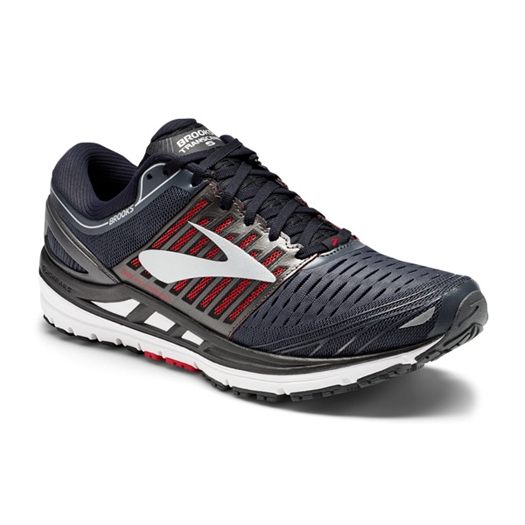 brooks Men's Transcend 5 Ebony / Black / Red