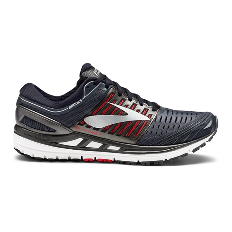 brooks Men\'s Transcend 5 Ebony / Black / Red