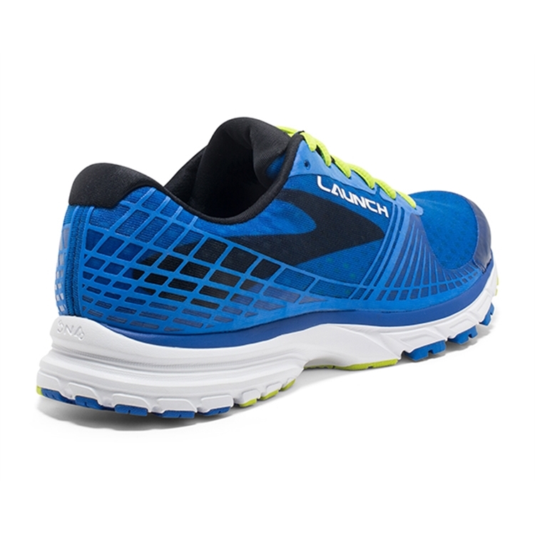 brooks Men\'s Launch 3 Brooks Blue / Lime Punch / Black