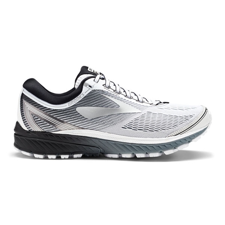 brooks Men\'s Ghost 10 White / Silver / Black