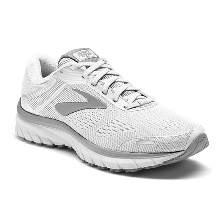 brooks Women's Adrenaline GTS 18 White / White / Grey