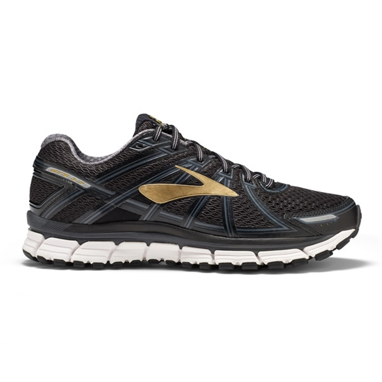 brooks Men\'s Adrenaline GTS 17 Black / Anthracite / Gold