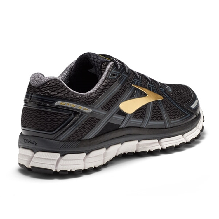 brooks Men\'s Adrenaline GTS 17 Black / Anthracite / Gold