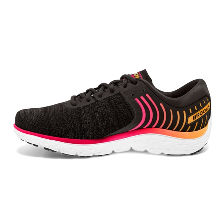 brooks Women\'s PureFlow 6 Black / Diva Pink / Orange