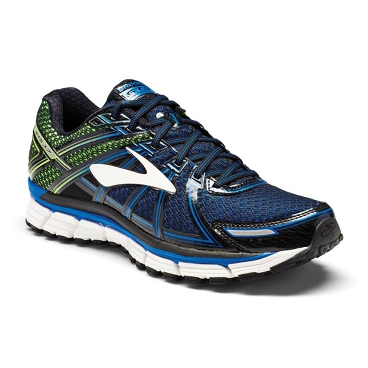 brooks Men\'s Adrenaline GTS 17 Lapis Blue / Black / Green