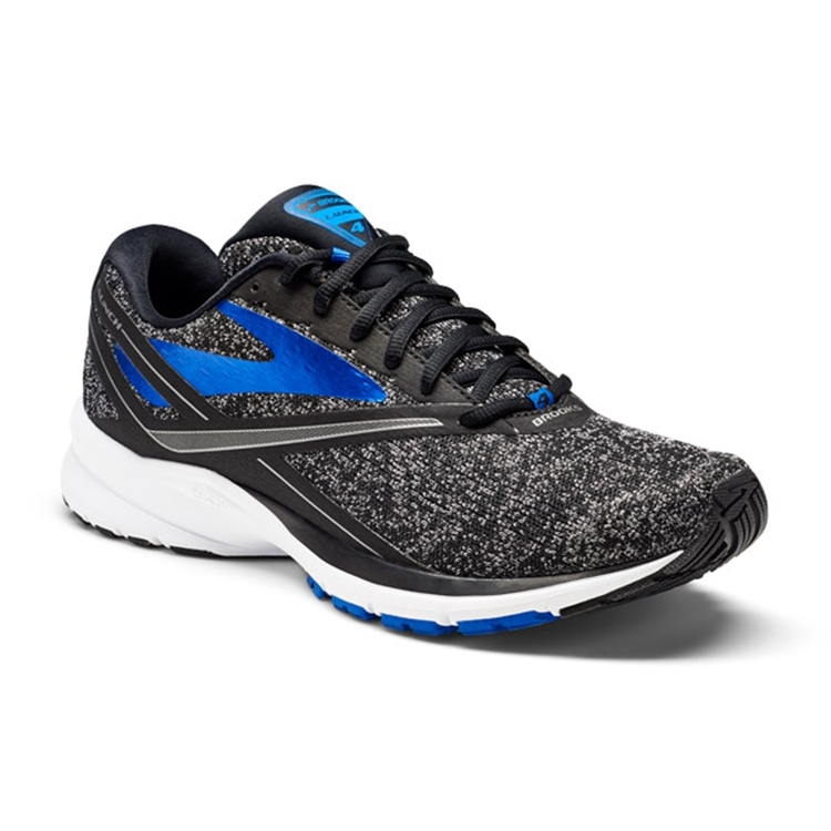 brooks Men\'s Launch 4 Black / Anthracite / Brooks Blue