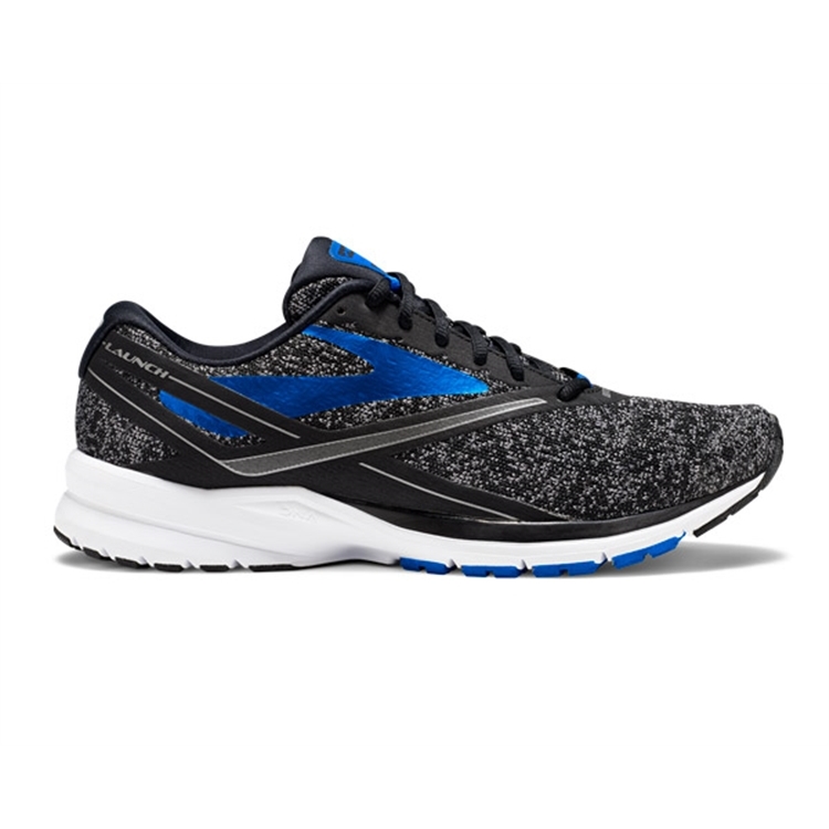 brooks Men\'s Launch 4 Black / Anthracite / Brooks Blue