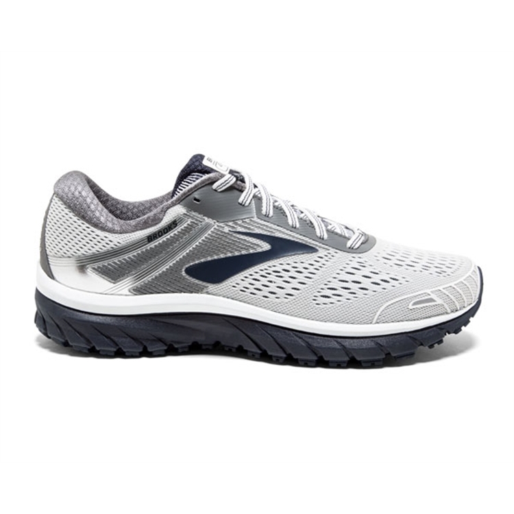 brooks Men\'s Adrenaline GTS 18 White / Grey / Navy