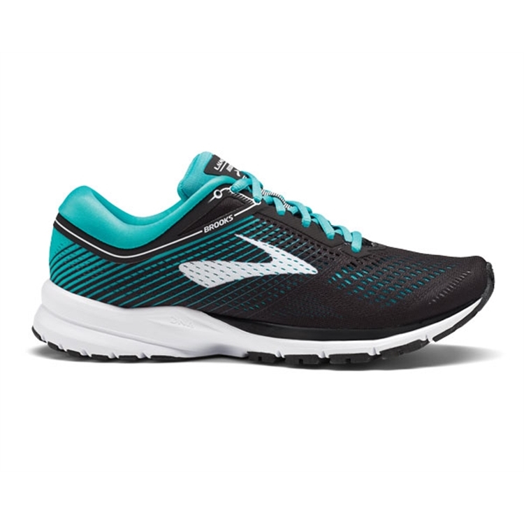 brooks Women\'s Launch 5 Black / Teal Green / White