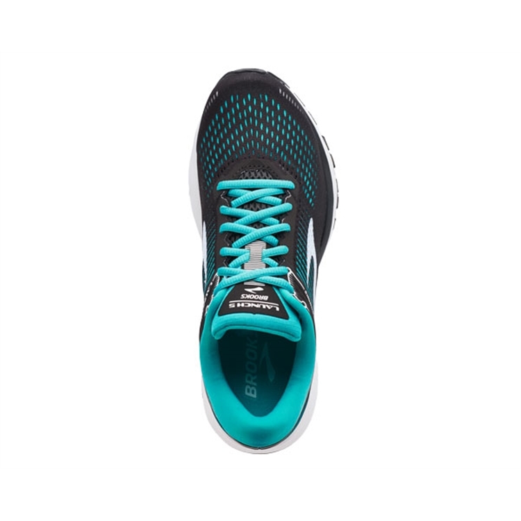 brooks Women\'s Launch 5 Black / Teal Green / White