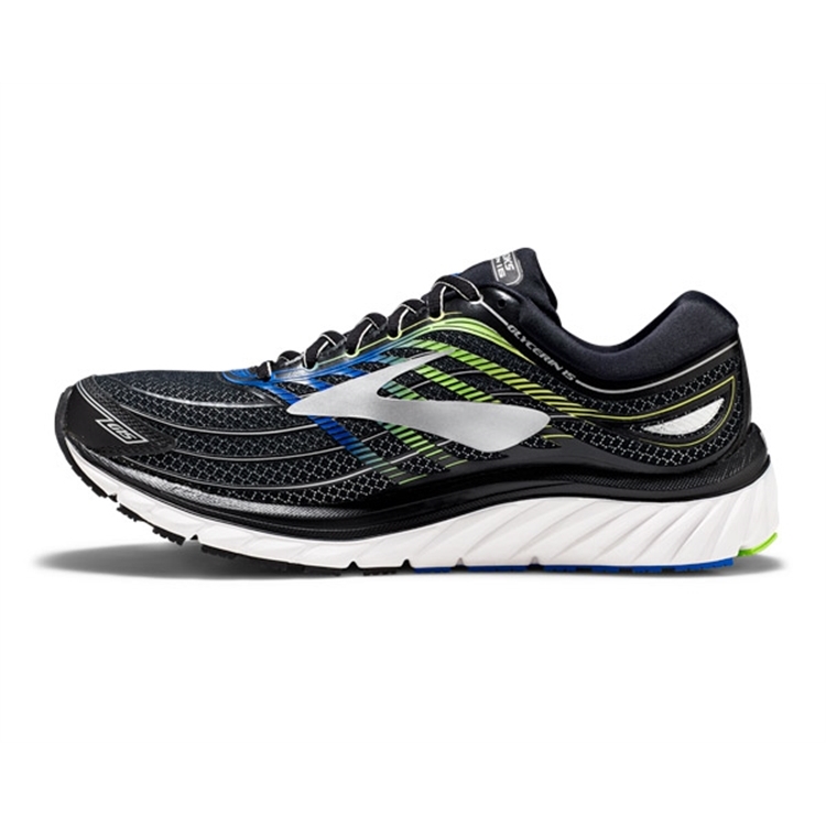 brooks Men\'s Glycerin 15 Black / Brooks Blue / Green