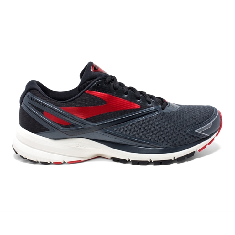 brooks Men\'s Launch 4 Anthracite / Black / Red