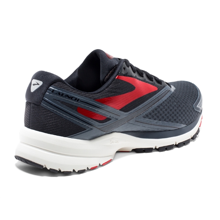 brooks Men\'s Launch 4 Anthracite / Black / Red