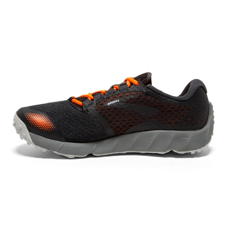 brooks Men\'s PureGrit 7 Black / Orange / Grey