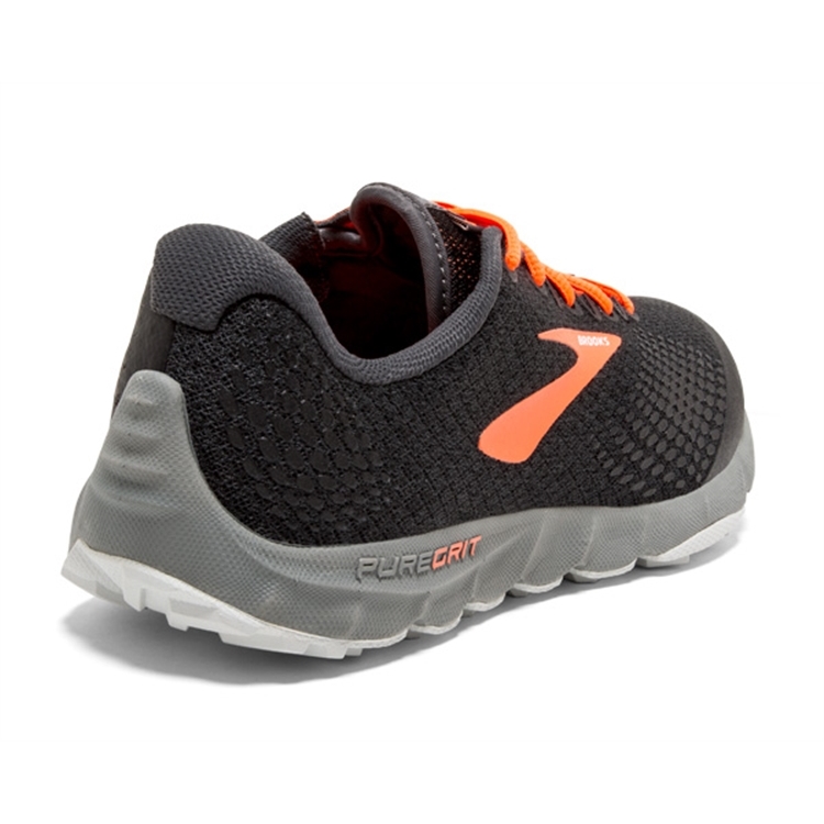 brooks Men\'s PureGrit 7 Black / Orange / Grey