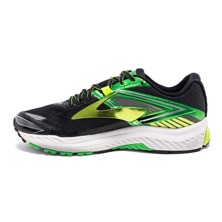 brooks Men\'s Ravenna 8 Black / Green / Nightlife