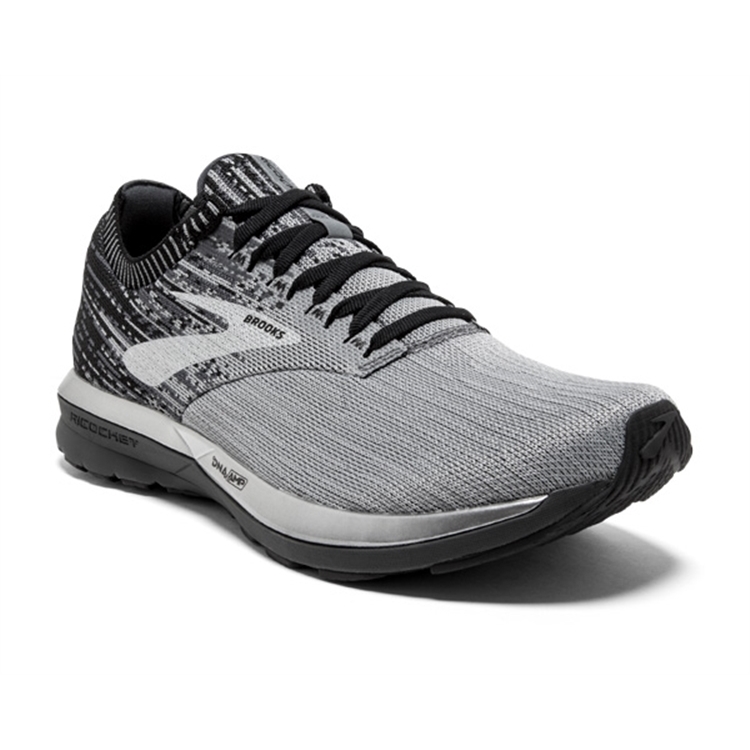 brooks Men\'s Ricochet Grey / Black / Ebony