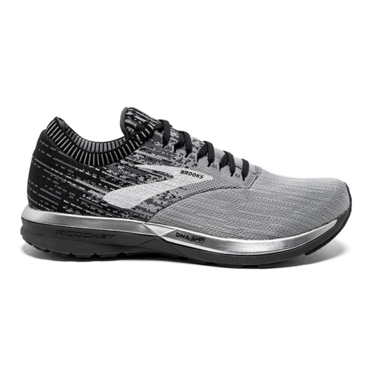 brooks Men\'s Ricochet Grey / Black / Ebony