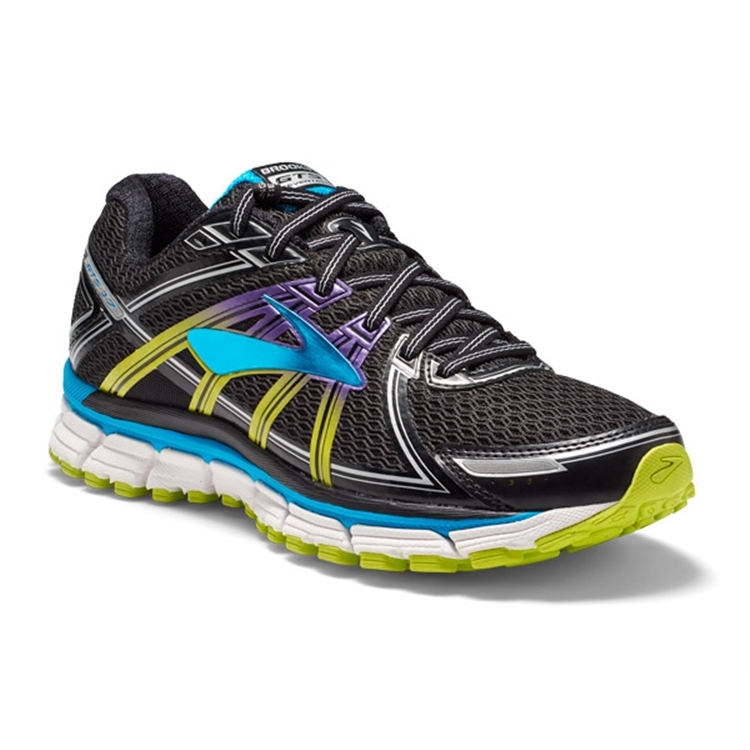 brooks Women\'s Adrenaline GTS 17 Black / Hawaiian Ocean / Lime