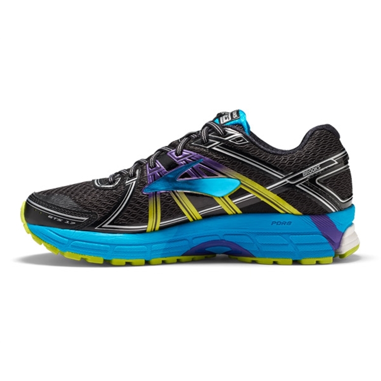 brooks Women\'s Adrenaline GTS 17 Black / Hawaiian Ocean / Lime