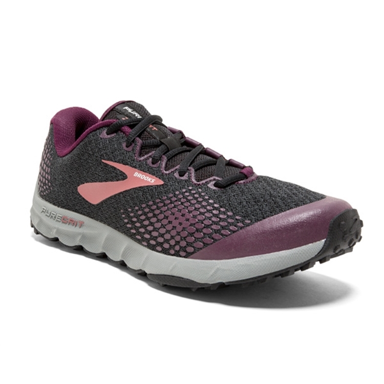 brooks Women\'s PureGrit 7 Black / Purple / Grey