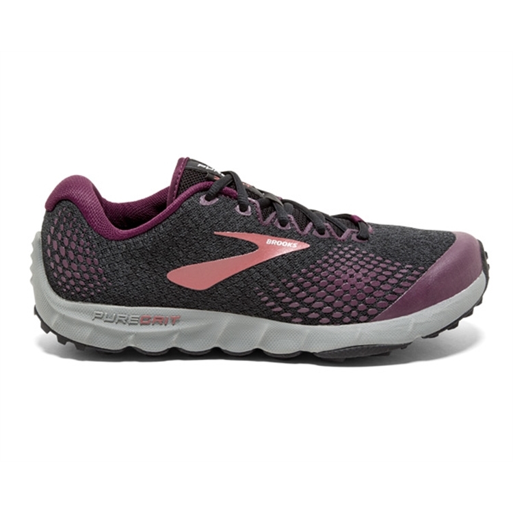 brooks Women\'s PureGrit 7 Black / Purple / Grey