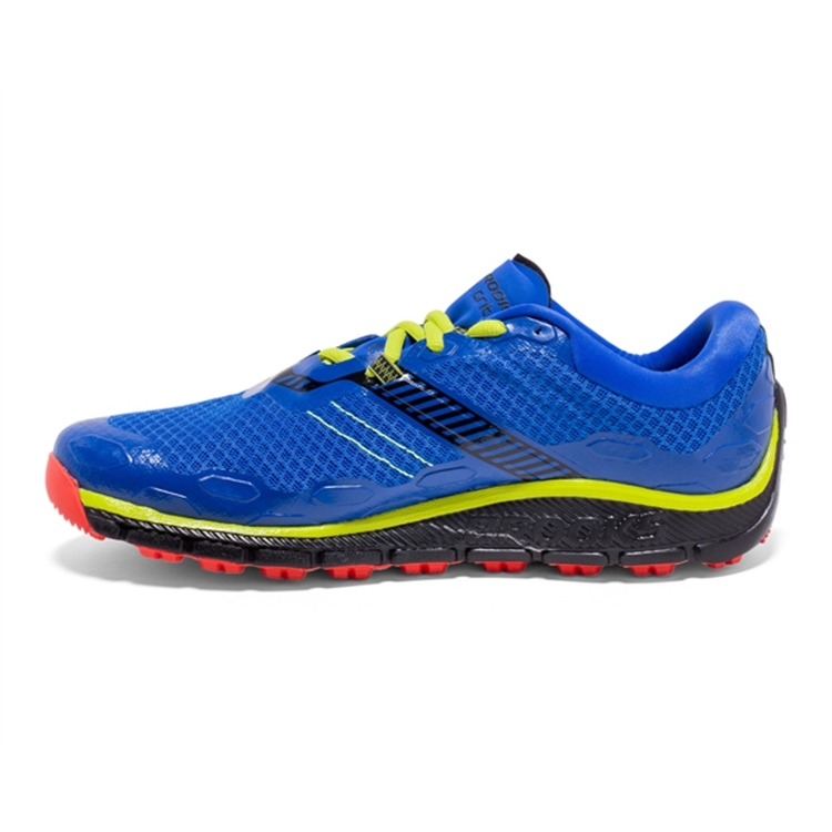 brooks Men\'s PureGrit 5 Blue / Black / Lime