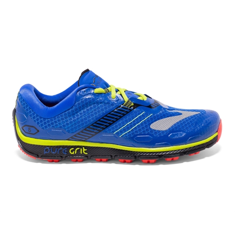 brooks Men\'s PureGrit 5 Blue / Black / Lime