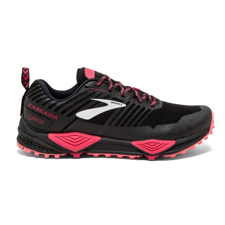 brooks Women\'s Cascadia GTX 13 Black / Pink / Coral